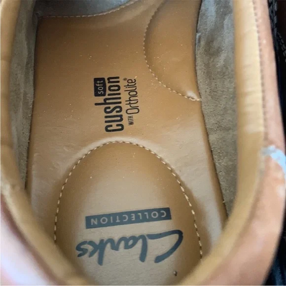 Clarks Brown Leather Ortholite Slip-On Classic
Loafers Super Comfortable Sz 13 - Picture 6 of 10